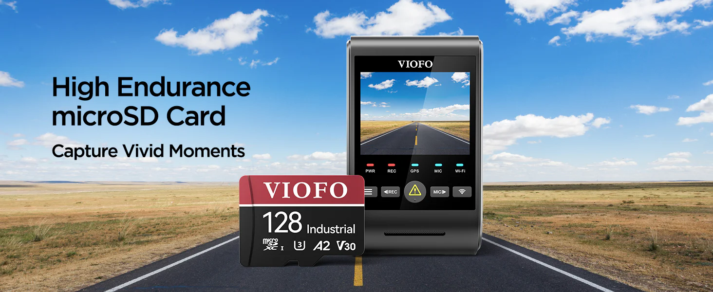 VIOFO 128GB Industrial Grade microSD Card, U3 A2 V30 High Speed Memory Card with Adapter, Support Ultra HD 4K Video Recording - Imagen 4