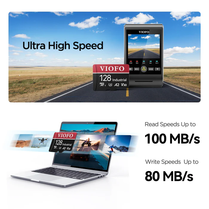 VIOFO 128GB Industrial Grade microSD Card, U3 A2 V30 High Speed Memory Card with Adapter, Support Ultra HD 4K Video Recording - Imagen 11