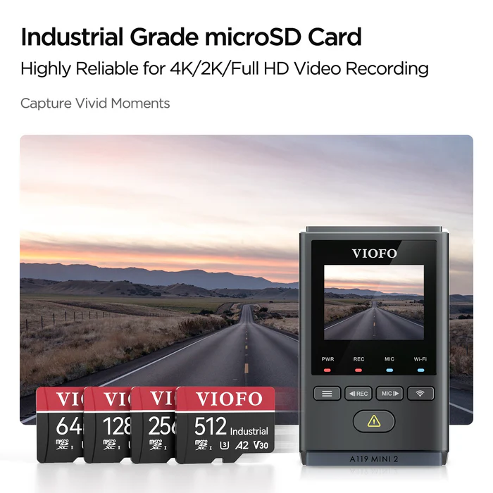 VIOFO 128GB Industrial Grade microSD Card, U3 A2 V30 High Speed Memory Card with Adapter, Support Ultra HD 4K Video Recording - Imagen 12