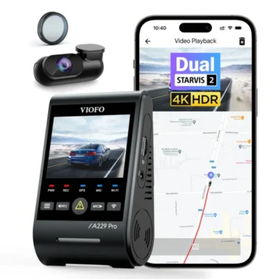 VIOFO A229 Pro 2CH Chile dashcam 4K+2K HDR Sony STARVIS 2 con GPS