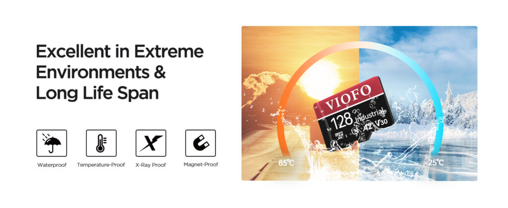Micro SD 128GB Viofo resistente a temperaturas extremas