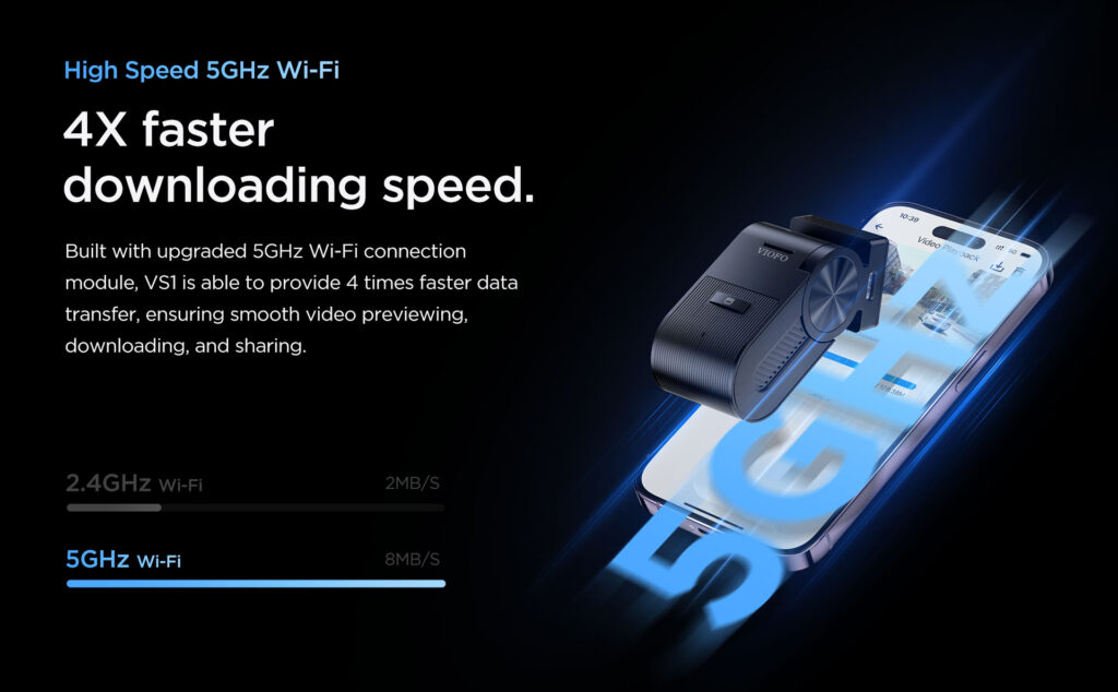 Viofo VS1 WiFi 5 GHz de alta velocidad