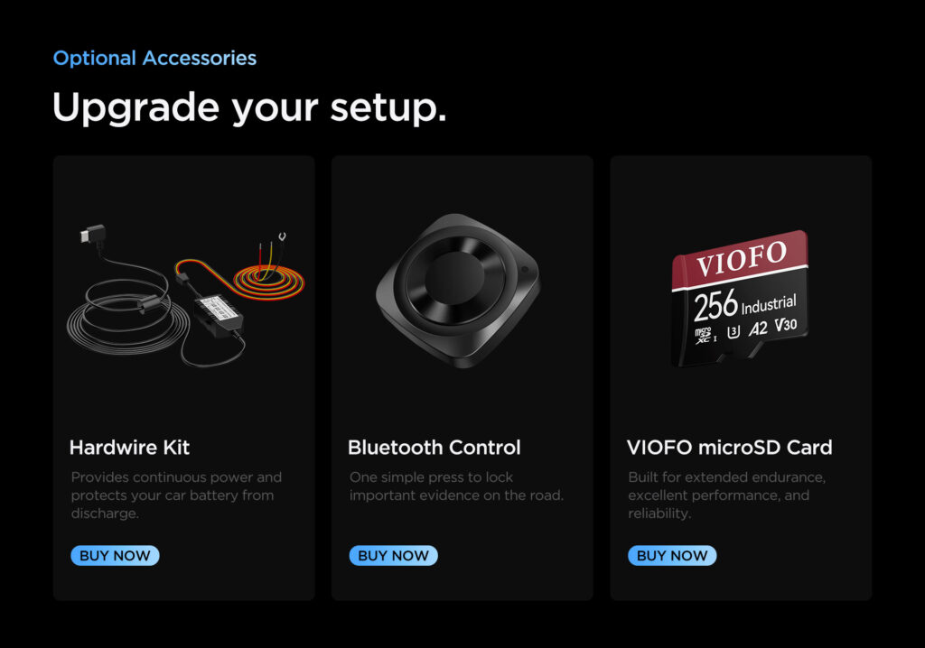 Accesorios opcionales para Viofo VS1