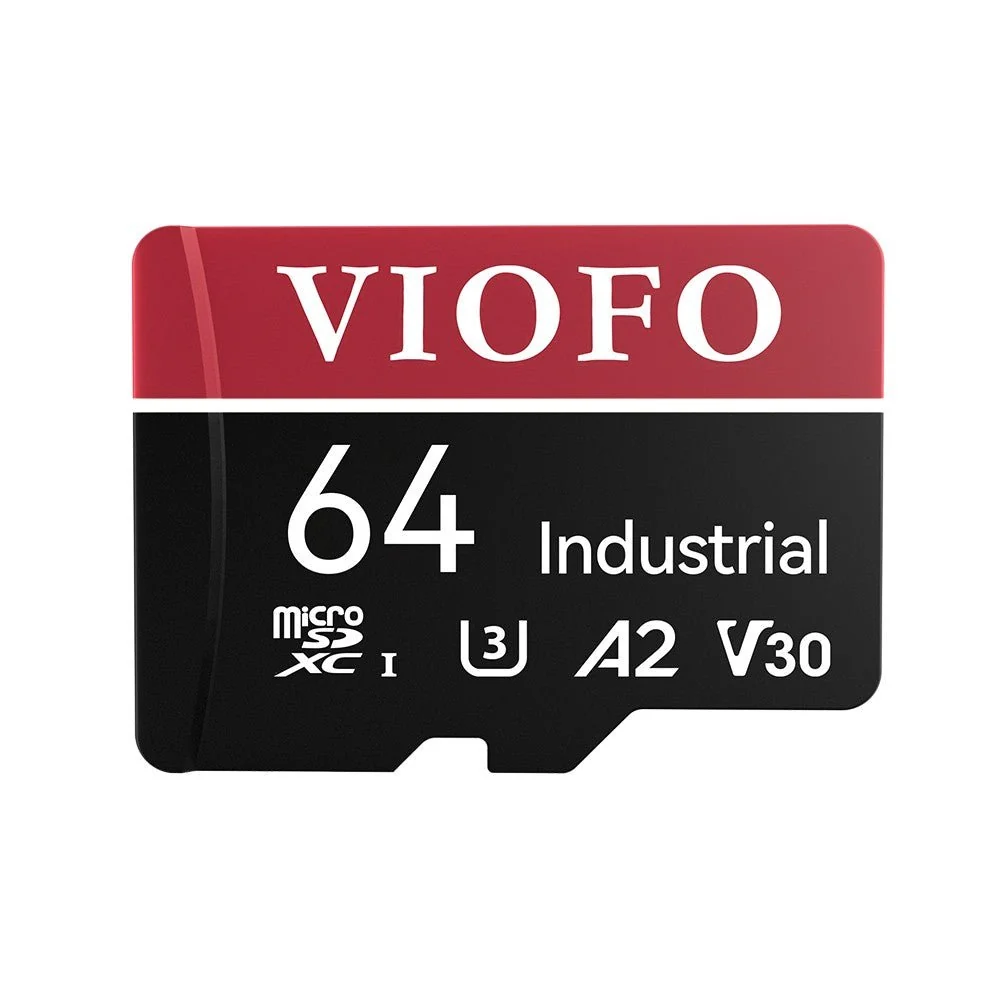 Tarjeta microSD VIOFO 64GB U3 A2 V30 de grado industrial para grabación 4K